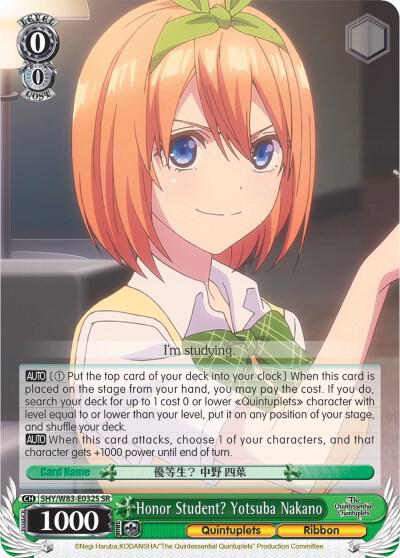 Honor Student? Yotsuba Nakano (SR) - [The Quintessential Quintuplets] | Gear Gaming Fayetteville