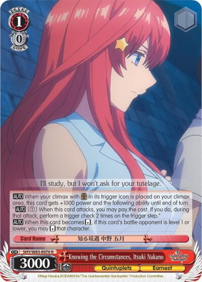 Knowing the Circumstances, Itsuki Nakano - [The Quintessential Quintuplets] | Gear Gaming Fayetteville