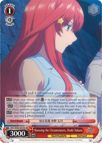 Knowing the Circumstances, Itsuki Nakano (SR) - [The Quintessential Quintuplets] | Gear Gaming Fayetteville