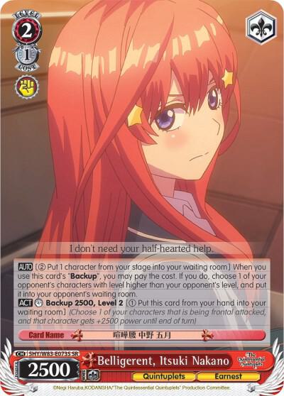 Belligerent, Itsuki Nakano (SR) - [The Quintessential Quintuplets] | Gear Gaming Fayetteville