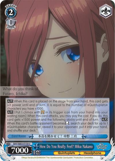 How Do You Really Feel? Miku Nakano - [The Quintessential Quintuplets] | Gear Gaming Fayetteville