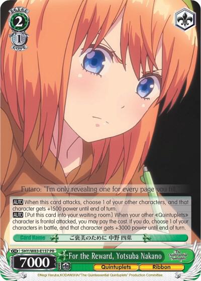 For the Reward, Yotsuba Nakano - [The Quintessential Quintuplets] | Gear Gaming Fayetteville