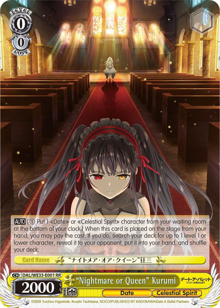 "Nightmare or Queen" Kurumi (Parallel Foil) - [Date A Bullet] | Gear Gaming Fayetteville