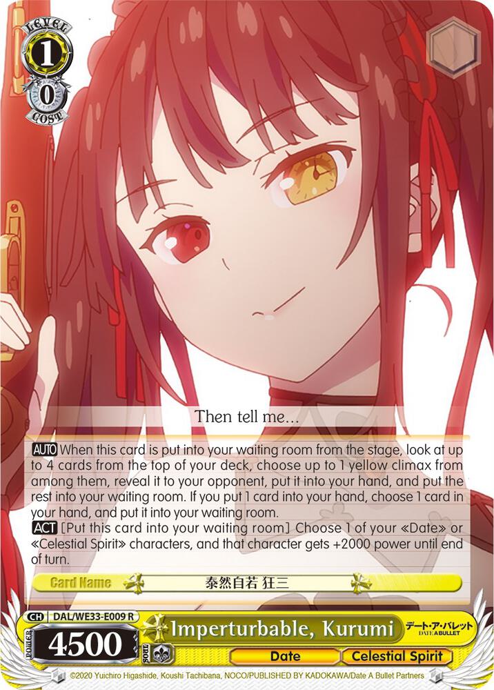 Imperturbable, Kurumi - [Date A Bullet] | Gear Gaming Fayetteville