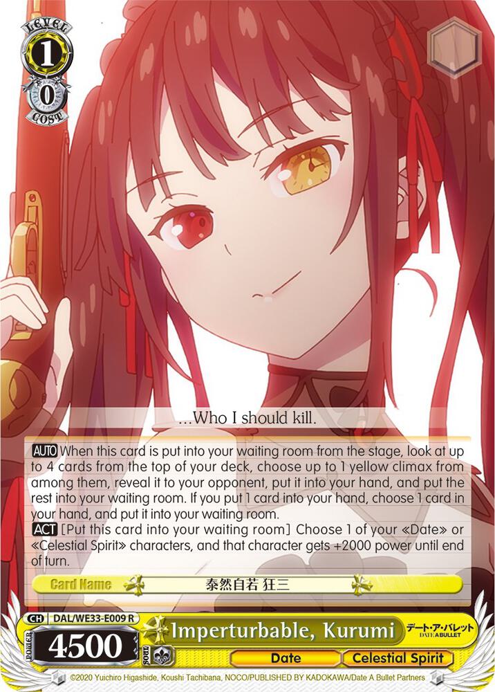 Imperturbable, Kurumi (Parallel Foil) - [Date A Bullet] | Gear Gaming Fayetteville
