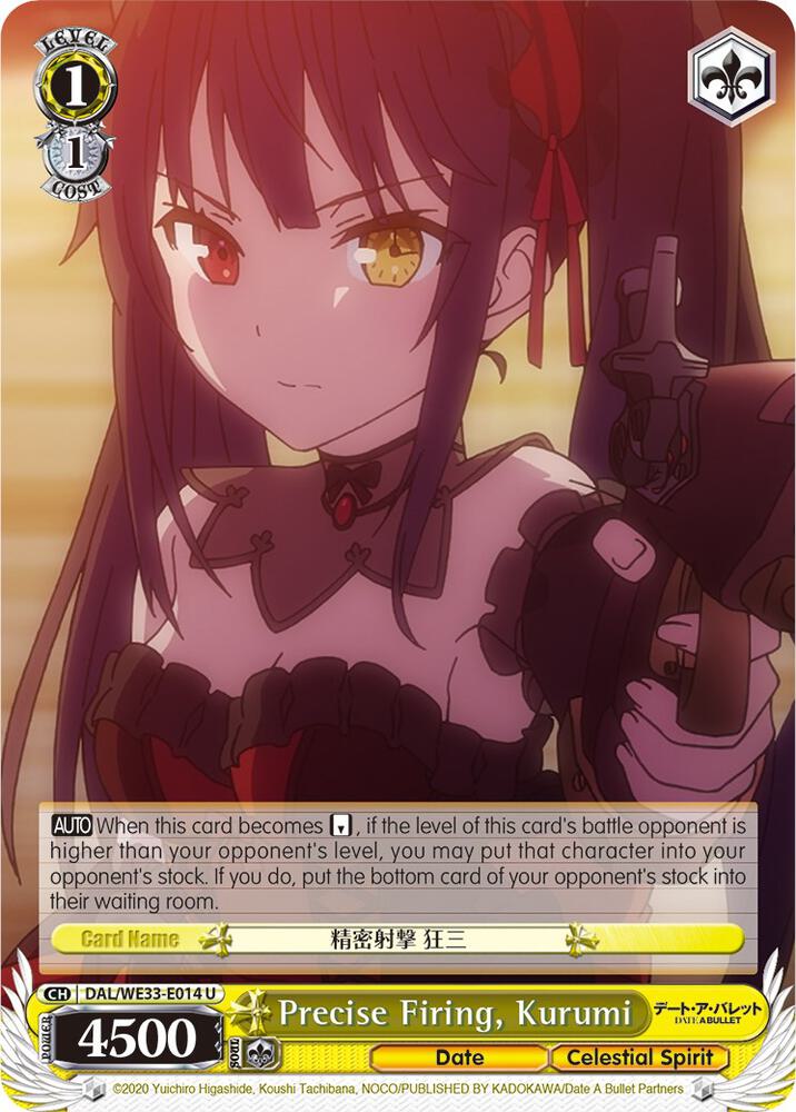 Precise Firing, Kurumi (Parallel Foil) - [Date A Bullet] | Gear Gaming Fayetteville