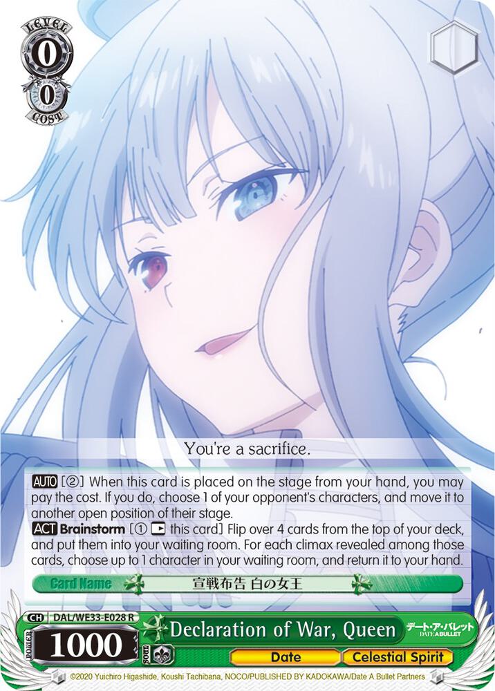 Declaration of War, Queen (Parallel Foil) - [Date A Bullet] | Gear Gaming Fayetteville