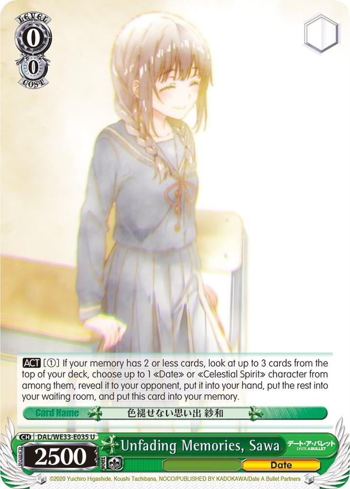 Unfading Memories, Sawa (Parallel Foil) - [Date A Bullet] | Gear Gaming Fayetteville