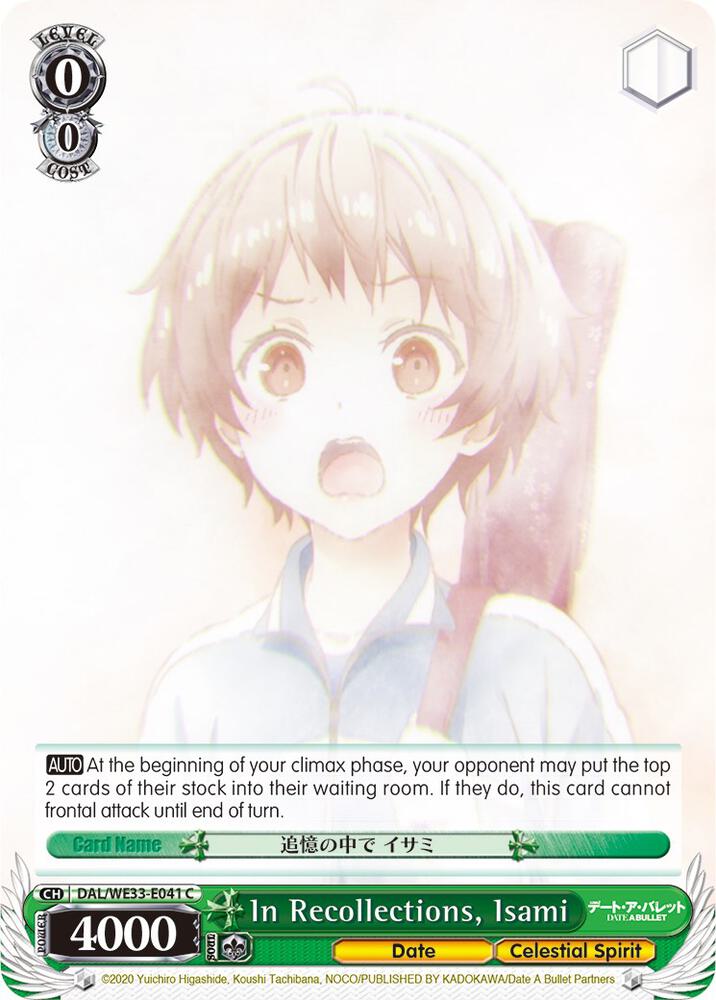 In Recollections, Isami (Parallel Foil) - [Date A Bullet] | Gear Gaming Fayetteville