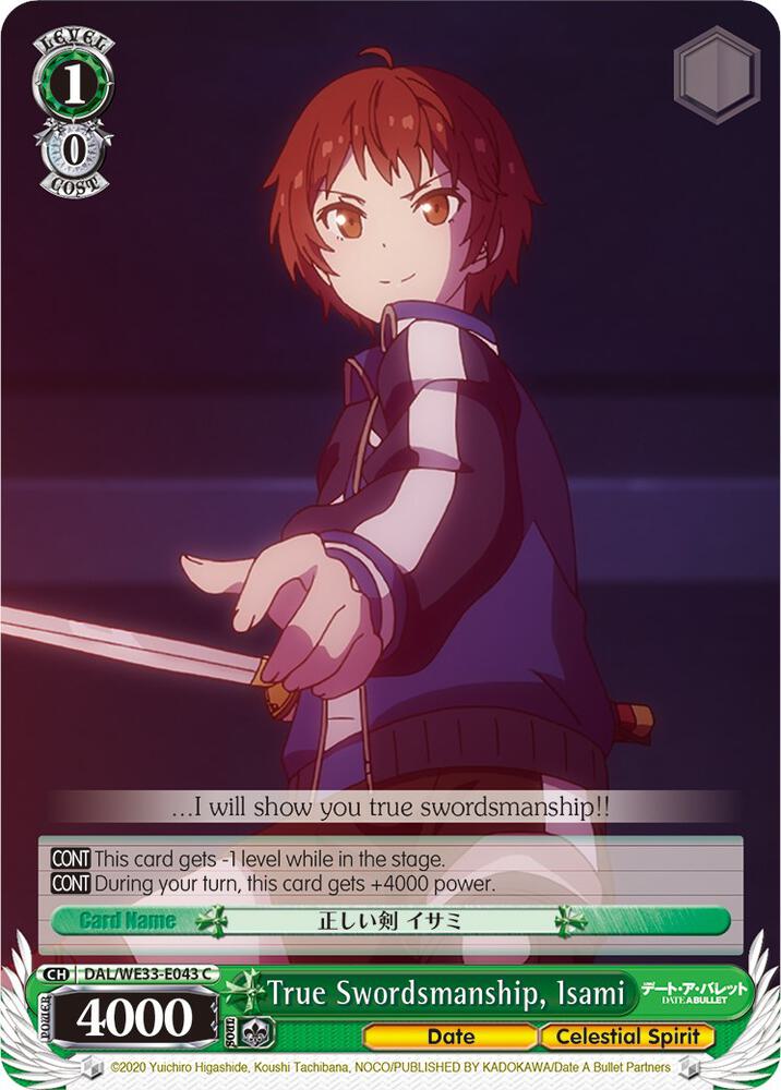 True Swordsmanship, Isami (Parallel Foil) - [Date A Bullet] | Gear Gaming Fayetteville