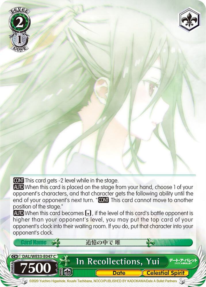 In Recollections, Yui - [Date A Bullet] | Gear Gaming Fayetteville