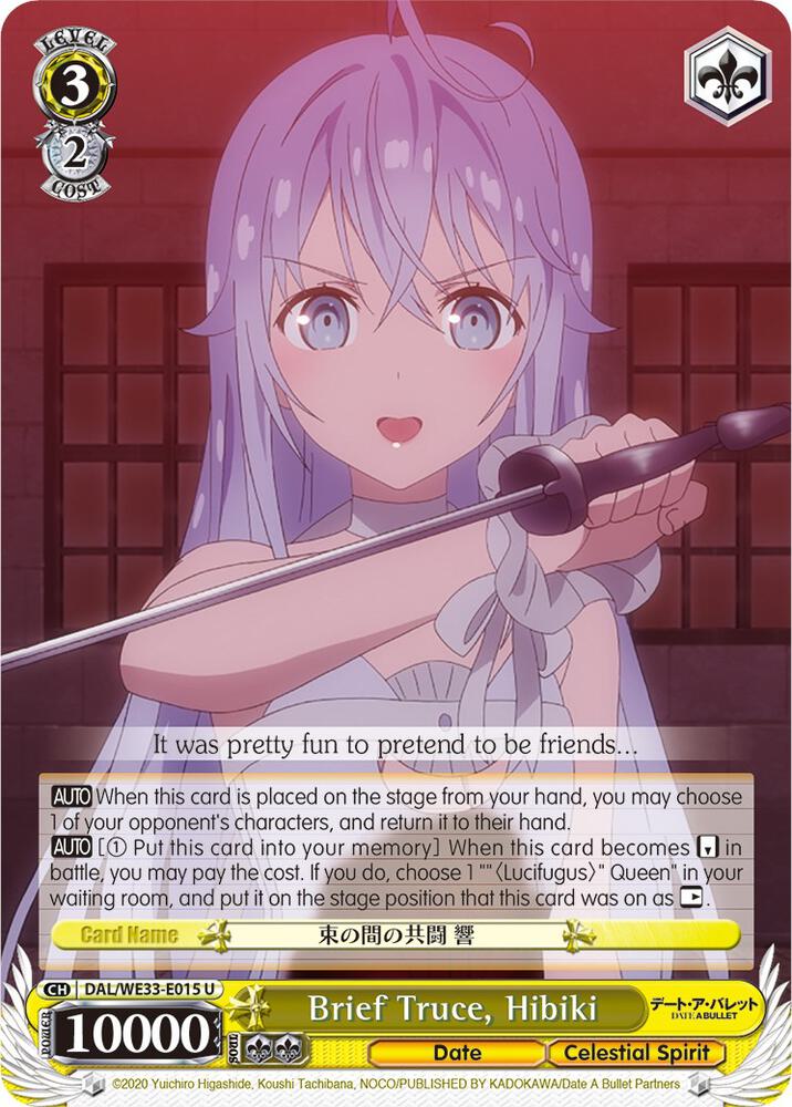 Brief Truce, Hibiki (Parallel Foil) - [Date A Bullet] | Gear Gaming Fayetteville