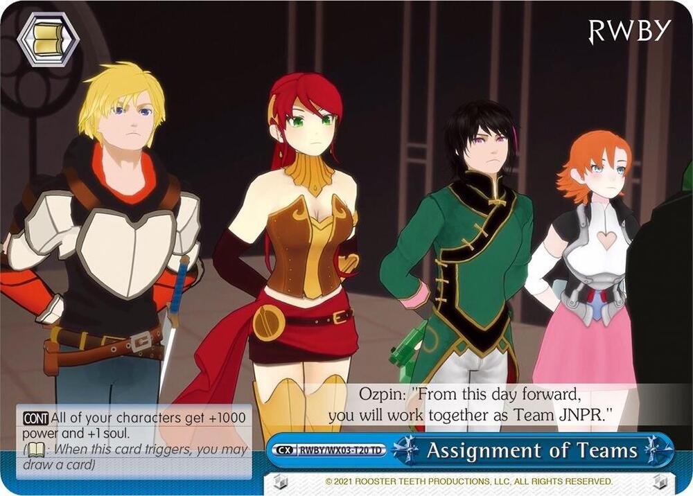 Assignment of Teams - [RWBY] | Gear Gaming Fayetteville