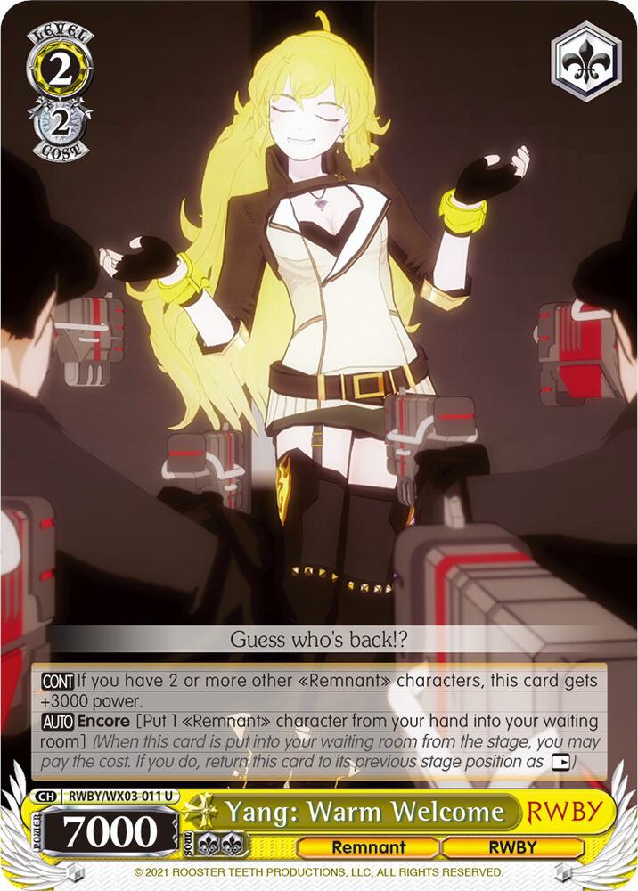 Yang: Warm Welcome - [RWBY] | Gear Gaming Fayetteville