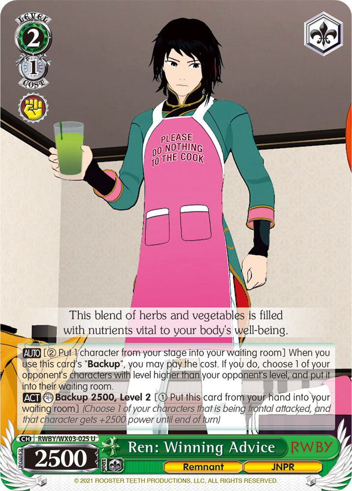 Ren: Winning Advice - [RWBY] | Gear Gaming Fayetteville