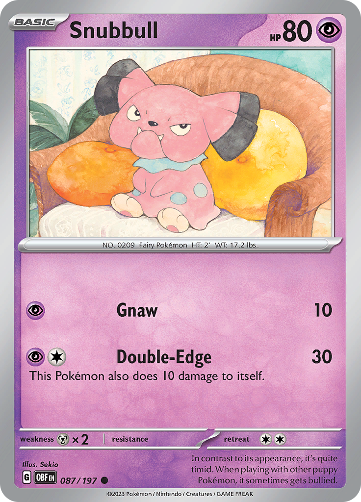 Snubbull (087/197) [Scarlet & Violet: Obsidian Flames] | Gear Gaming Fayetteville