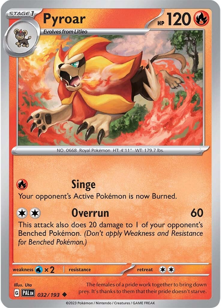 Pyroar (032/193) [Scarlet & Violet: Paldea Evolved] | Gear Gaming Fayetteville