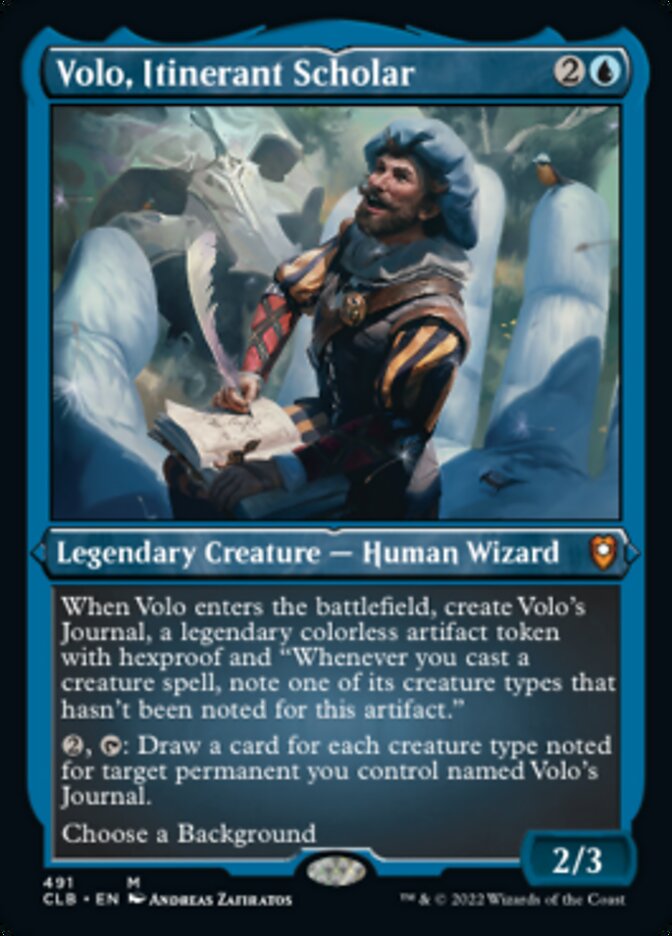 Volo, Itinerant Scholar (Foil Etched) [Commander Legends: Battle for Baldur's Gate] | Gear Gaming Fayetteville