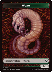 Eldrazi Spawn // Worm Double-Sided Token [Secrets of Strixhaven Commander Tokens] | Gear Gaming Fayetteville