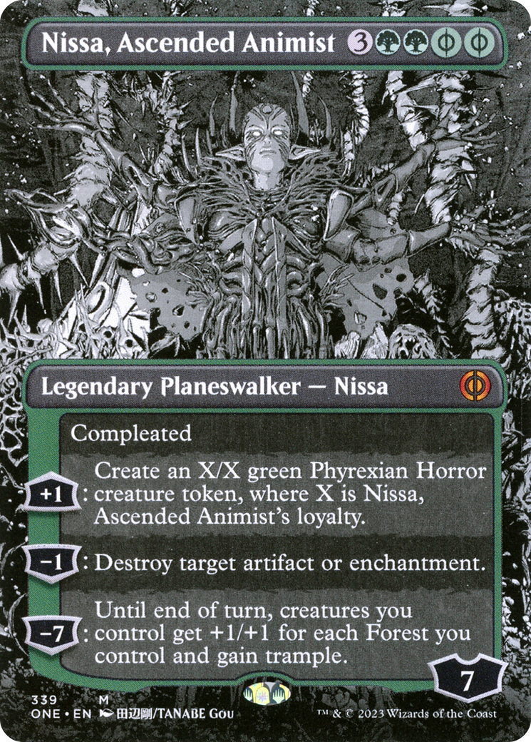 Nissa, Ascended Animist (Borderless Manga) [Phyrexia: All Will Be One] | Gear Gaming Fayetteville
