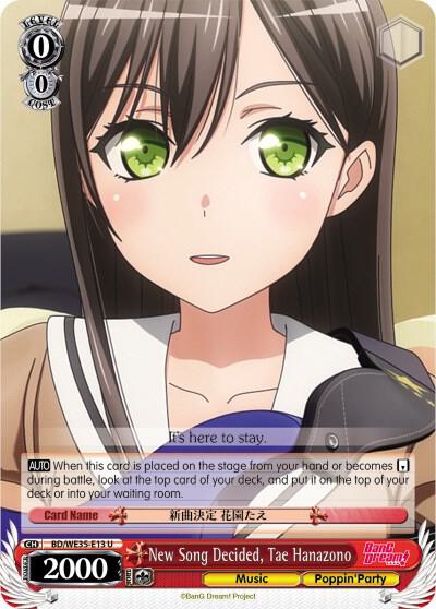 New Song Decided, Tae Hanazono (Parallel Foil) - [Poppin’Party x Roselia] | Gear Gaming Fayetteville