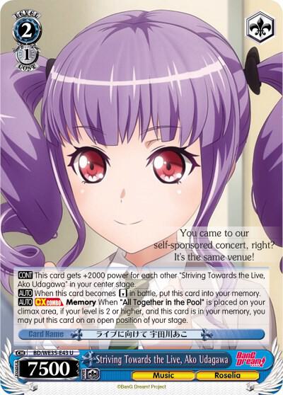 Striving Towards the Live, Ako Udagawa (Parallel Foil) - [Poppin’Party x Roselia] | Gear Gaming Fayetteville