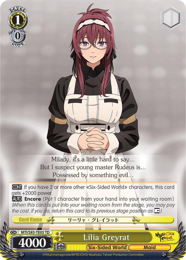 Lilia Greyrat - [Mushoku Tensei: Jobless Reincarnation] | Gear Gaming Fayetteville