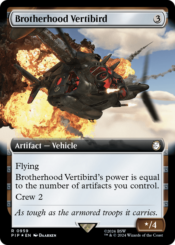 Brotherhood Vertibird (Extended Art) (Surge Foil) [Fallout] | Gear Gaming Fayetteville