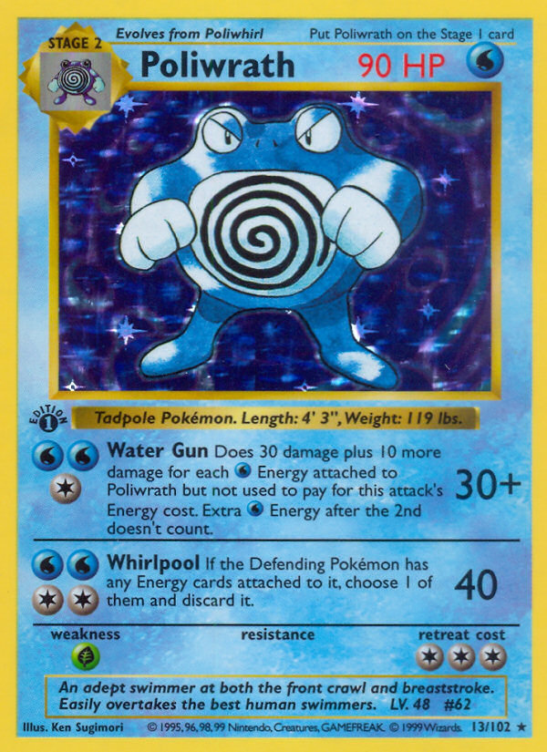 Poliwrath (13/102) (Shadowless) [Base Set 1st Edition] | Gear Gaming Fayetteville