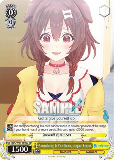 Surrendering to Crucifixion, Inugami Korone - [hololive production] | Gear Gaming Fayetteville