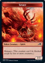Samurai // Spirit (009) Double-Sided Token [Kamigawa: Neon Dynasty Tokens] | Gear Gaming Fayetteville