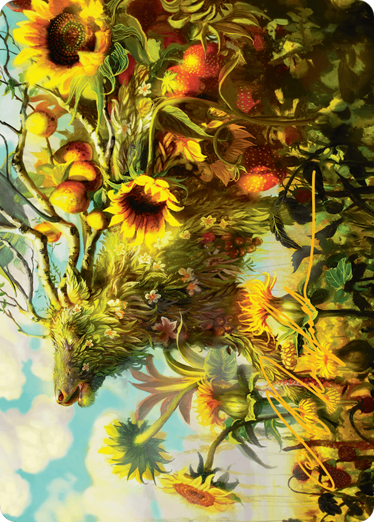 Beza, the Bounding Spring Art Card (Gold-Stamped Signature) [Bloomburrow Art Series] | Gear Gaming Fayetteville