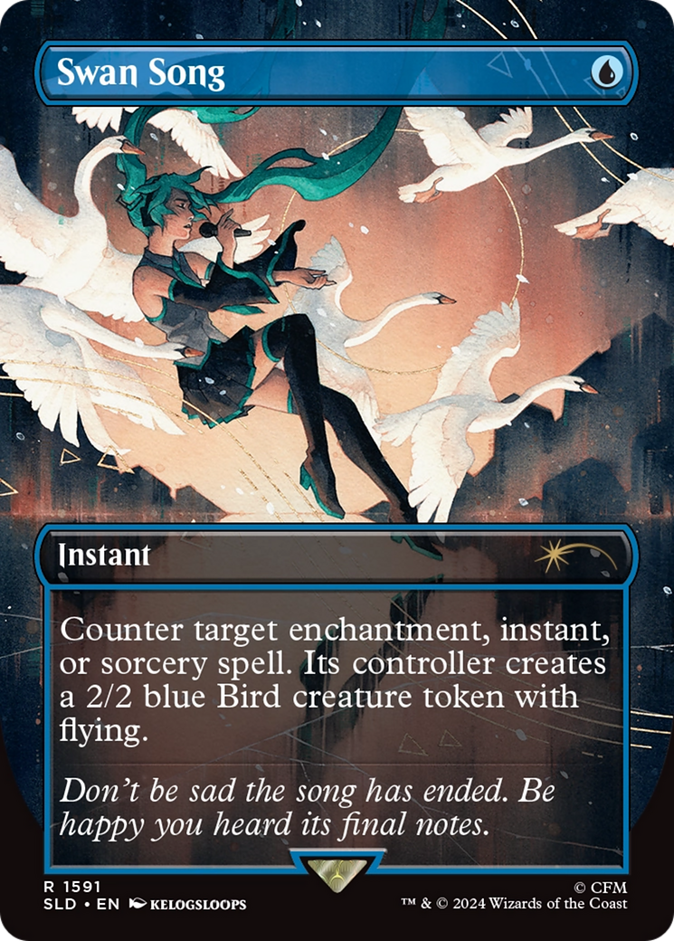 Swan Song (1591) (Rainbow Foil) [Secret Lair Drop Series] | Gear Gaming Fayetteville