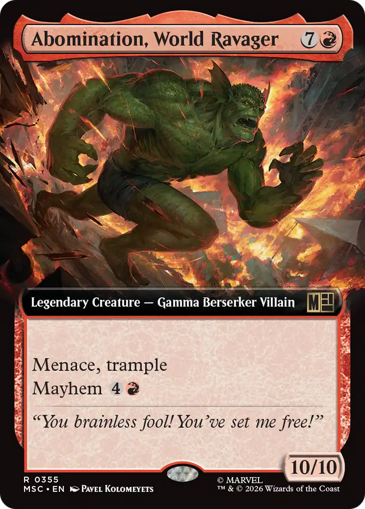 Abomination, World Ravager (Extended Art) [Marvel Super Heroes Commander] | Gear Gaming Fayetteville