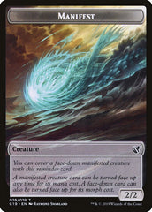 Saproling // Manifest Double-Sided Token [Commander 2019 Tokens] | Gear Gaming Fayetteville