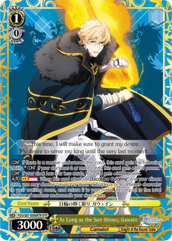 As Long as the Sun Shines, Gawain (RTR) - [Fate/Grand Order THE MOVIE Divine Realm of the Round Table: Camelot] | Gear Gaming Fayetteville