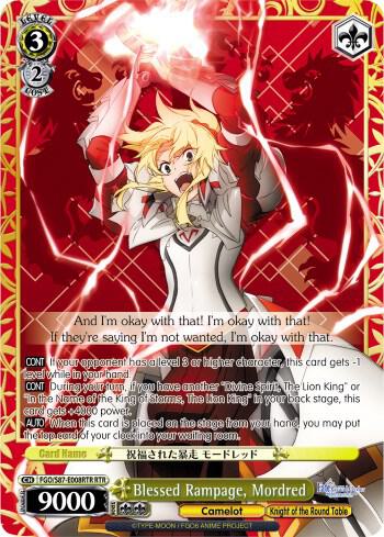 Blessed Rampage, Mordred (RTR) - [Fate/Grand Order THE MOVIE Divine Realm of the Round Table: Camelot] | Gear Gaming Fayetteville