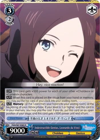 Indestructible Genius, Leonardo da Vinci - [Fate/Grand Order THE MOVIE Divine Realm of the Round Table: Camelot] | Gear Gaming Fayetteville