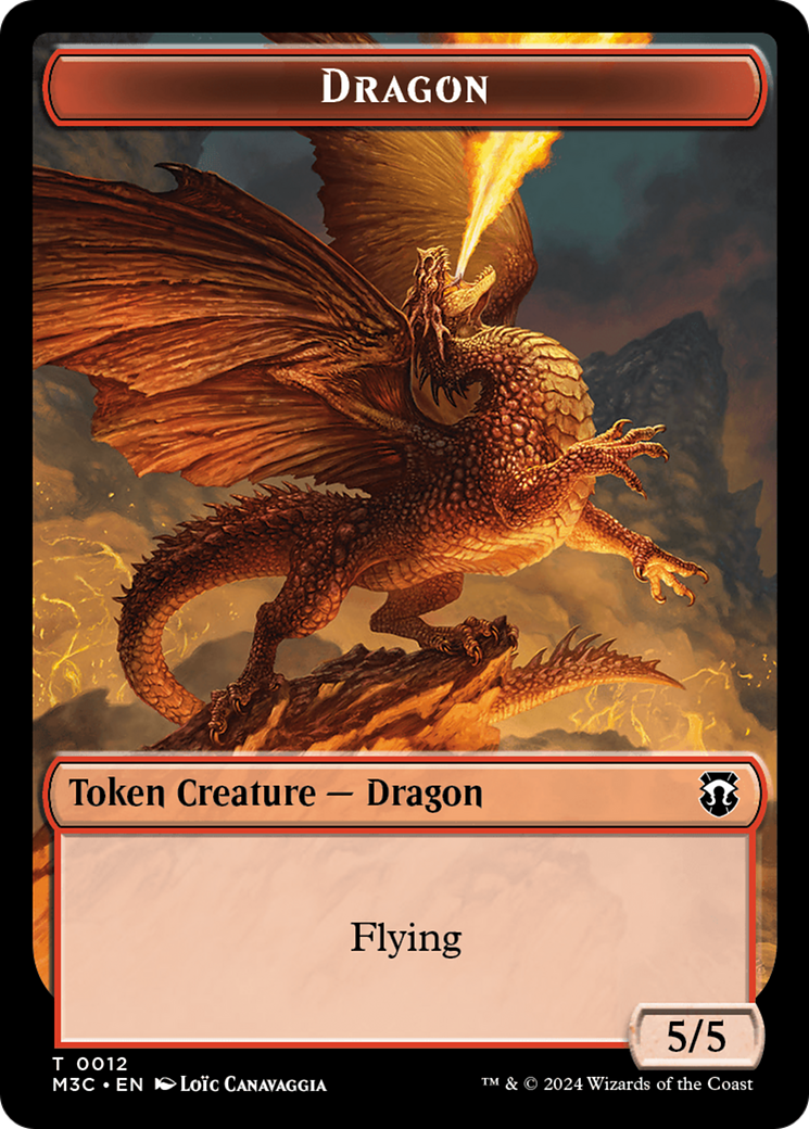 Shapeshifter (0008) (Ripple Foil) // Dragon Double-Sided Token [Modern Horizons 3 Commander Tokens] | Gear Gaming Fayetteville