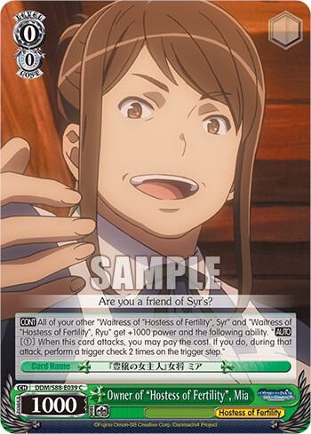 Owner of "Hostess of Fertility", Mia - [Is it Wrong to Try to Pick Up Girls in a Dungeon?] | Gear Gaming Fayetteville