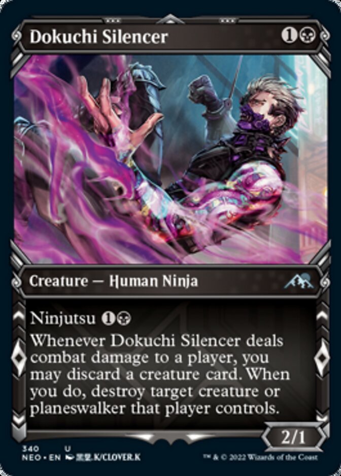 Dokuchi Silencer (Showcase Ninja) [Kamigawa: Neon Dynasty] | Gear Gaming Fayetteville