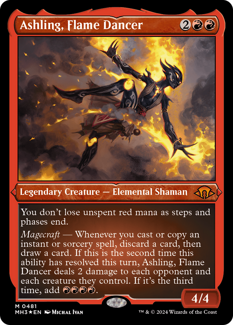 Ashling, Flame Dancer (Foil Etched) [Modern Horizons 3] | Gear Gaming Fayetteville