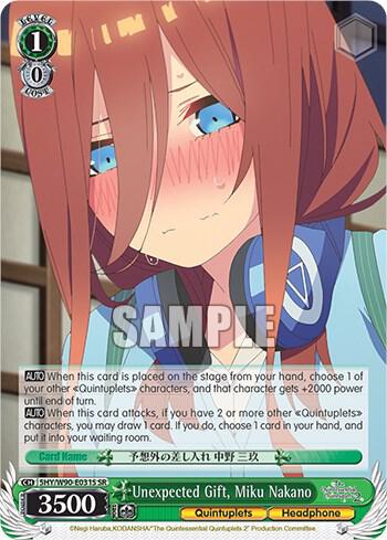 Unexpected Gift, Miku Nakano (SR) - [The Quintessential Quintuplets 2] | Gear Gaming Fayetteville