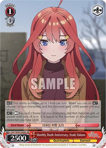 Monthly Death Anniversary, Itsuki Nakano (SR) - [The Quintessential Quintuplets 2] | Gear Gaming Fayetteville