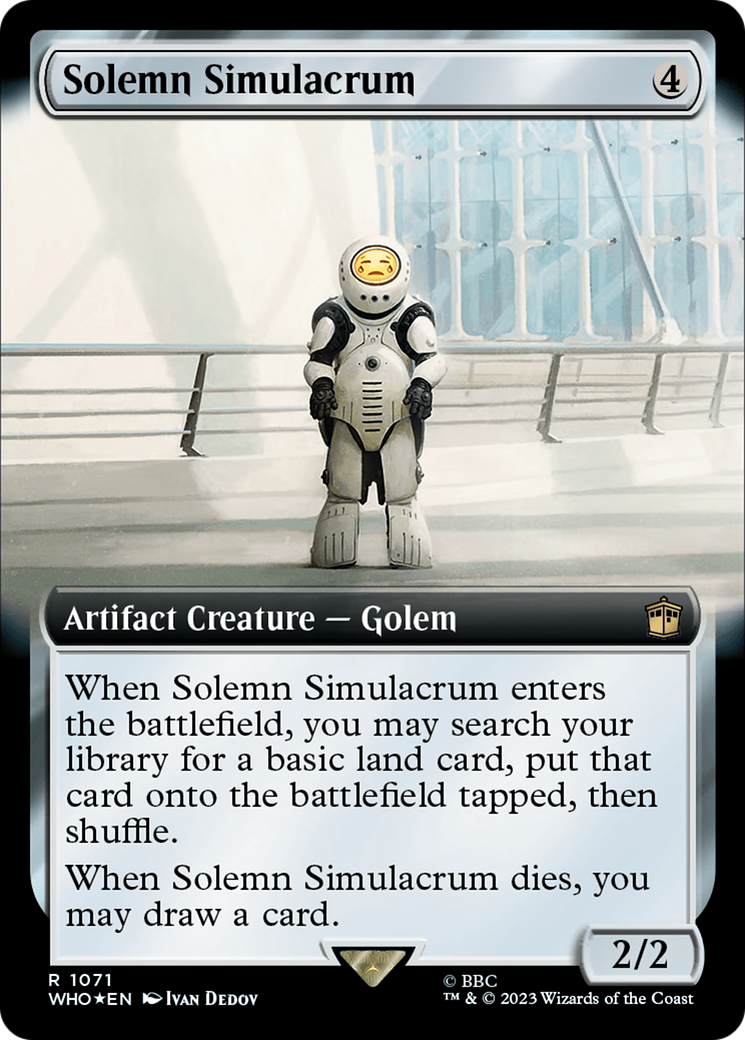 Solemn Simulacrum (Extended Art) (Surge Foil) [Doctor Who] | Gear Gaming Fayetteville
