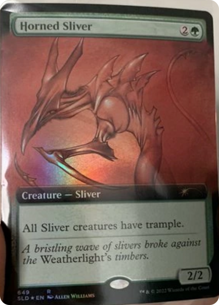 Horned Sliver (Extended Art) [Secret Lair Drop Promos] | Gear Gaming Fayetteville