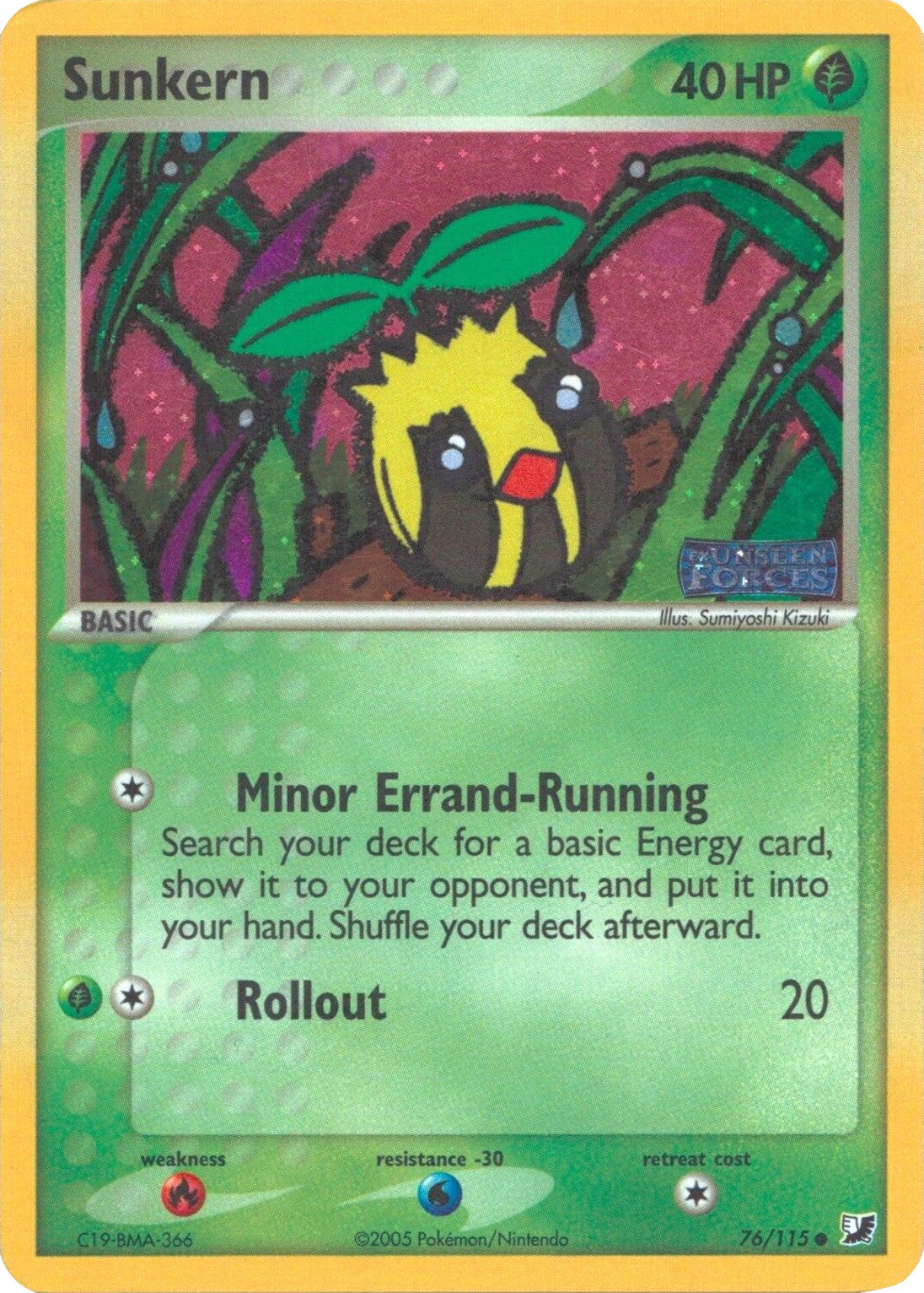 Sunkern (76/115) (Stamped) [EX: Unseen Forces] | Gear Gaming Fayetteville