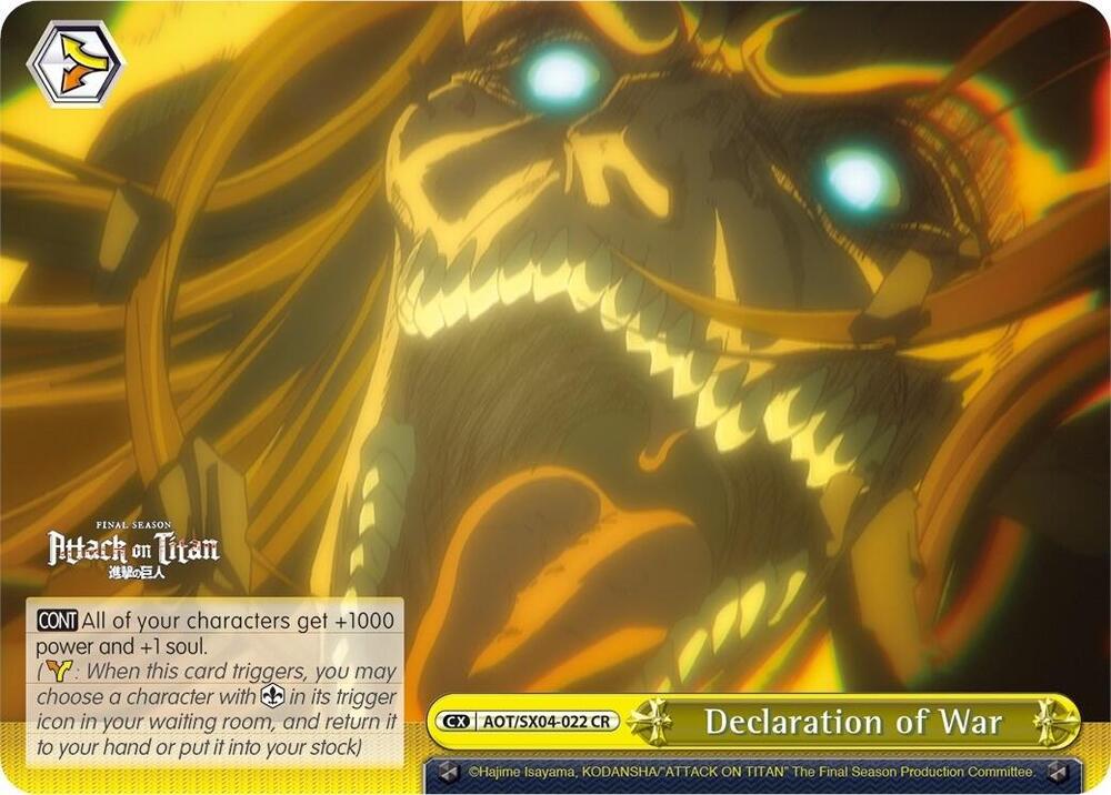 Declaration of War - [Attack On Titan: Final Season] | Gear Gaming Fayetteville