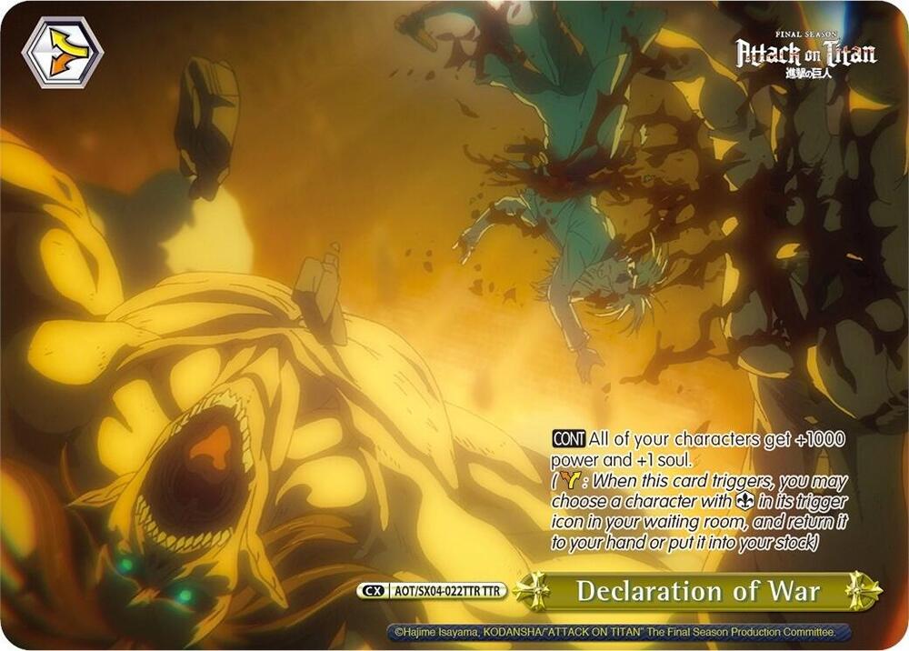 Declaration of War (TTR) - [Attack On Titan: Final Season] | Gear Gaming Fayetteville