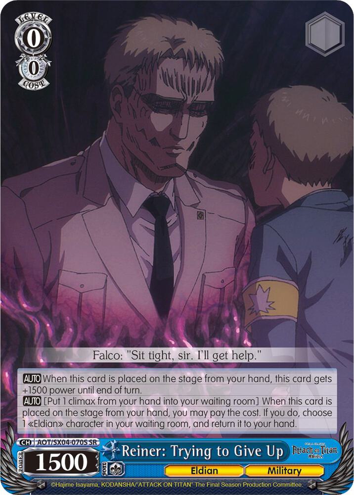 Reiner: Trying to Give Up (SR) - [Attack On Titan: Final Season] | Gear Gaming Fayetteville